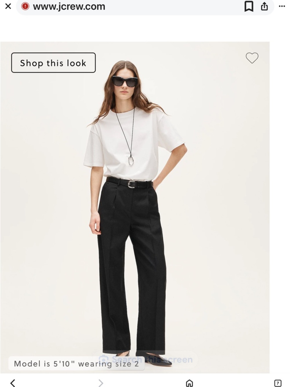 J. Crew Black Linen Wide-Leg Trousers